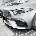 V Style Gloss Black Front Splitter for Mercedes Benz W177 A Class A45 & A45S 18-22