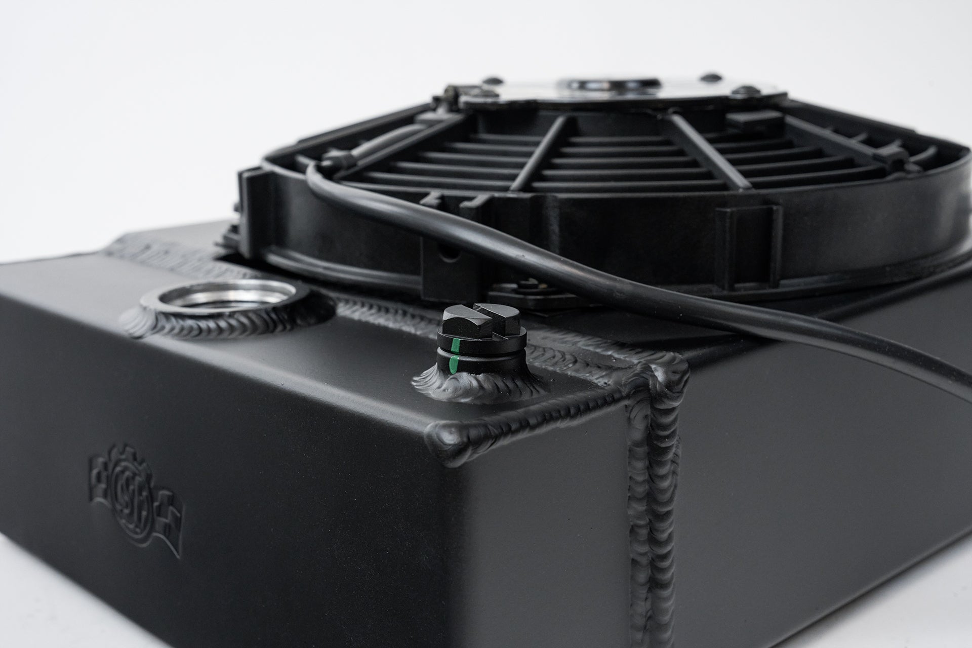 CSF The KING Cooler - Ultimate Drag Race Radiator w/ SPAL Fan & Mounting Kit - Black