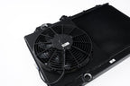CSF Mitsubishi Evo 7/8/9 Full Size Slim Radiator w/ 12in SPAL Fan - Black