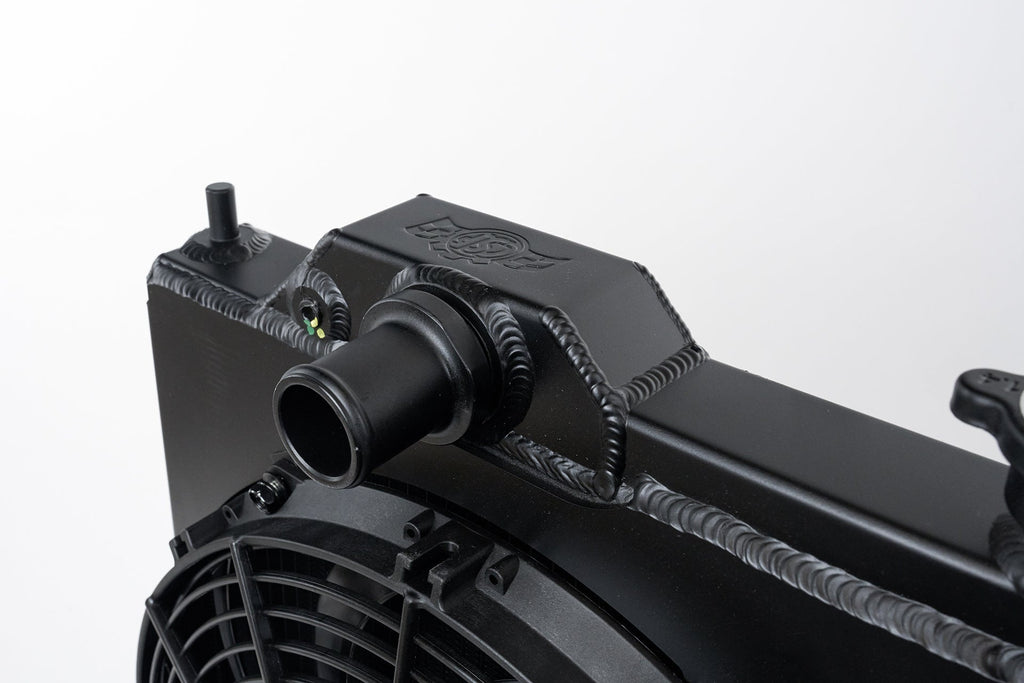 CSF Mitsubishi Evo 7/8/9 Full Size Slim Radiator w/ 12in SPAL Fan - Black