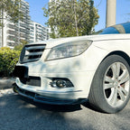 V Style Gloss Black Front Splitter for Mercedes Benz W204 C Class Standard Model 08-10