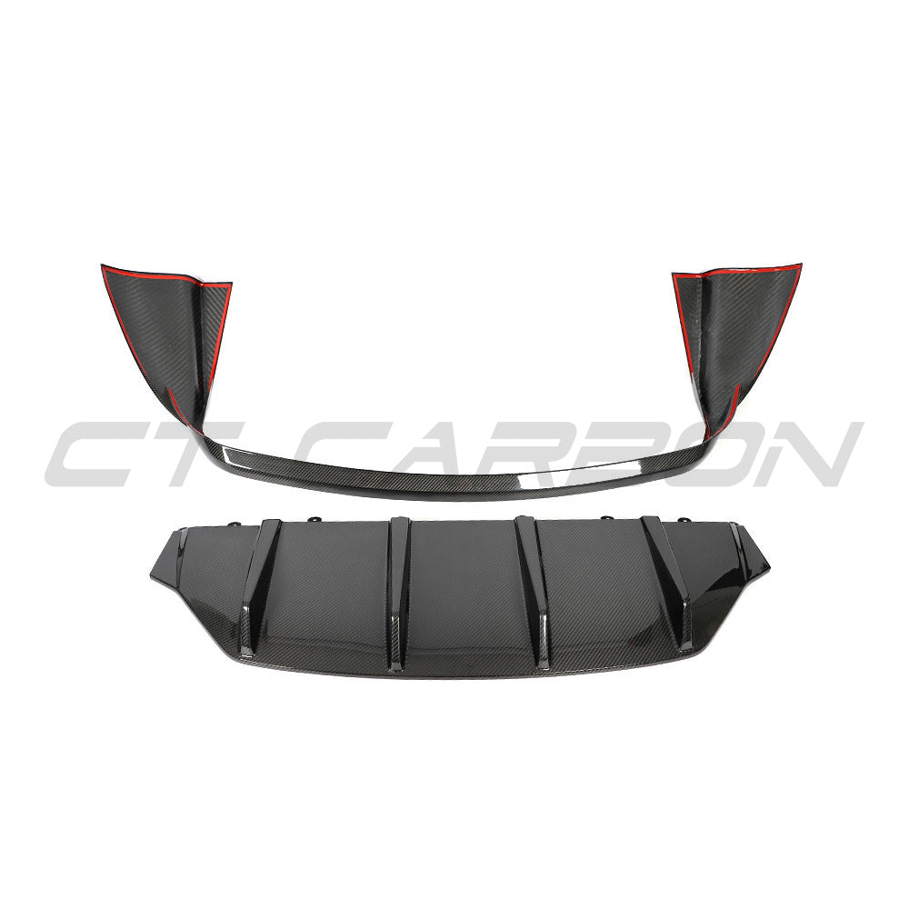 PORSCHE TAYCAN / TAYCAN 4 / TAYCAN 4S / TAYCAN GTS 2019+ CARBON FIBRE DIFFUSER