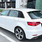 Gloss Black Window Louver Vents for Audi A3 8V S3 Hatchback 13-20