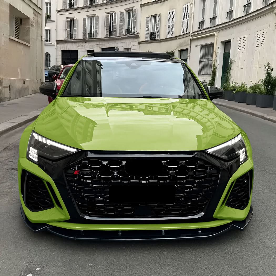 V Style Gloss Black Front Splitter for Audi 8Y RS3 20-24