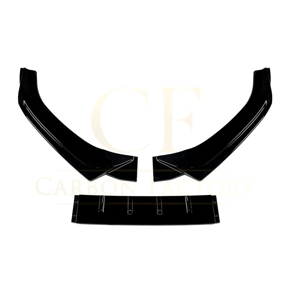 V Style Gloss Black Front Splitter for Audi A4 B9 S Line & S4 17-19