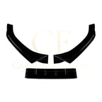 V Style Gloss Black Front Splitter for Audi A4 B9 S Line & S4 17-19