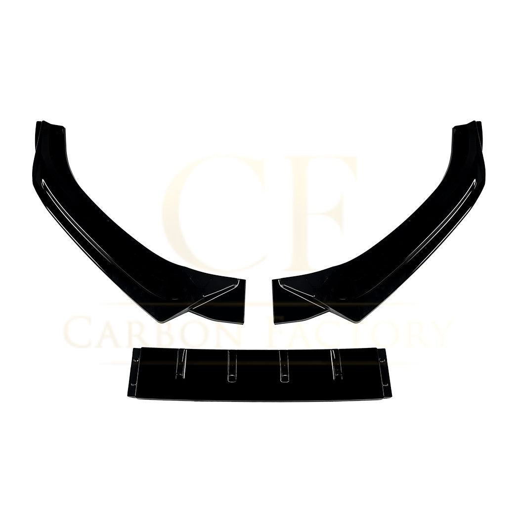V Style Gloss Black Front Splitter for Audi A4 B9 S Line & S4 17-19
