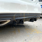 Gloss Black Rear Diffuser Extension for Mercedes Benz W205 C Class & C63 Saloon 15-21