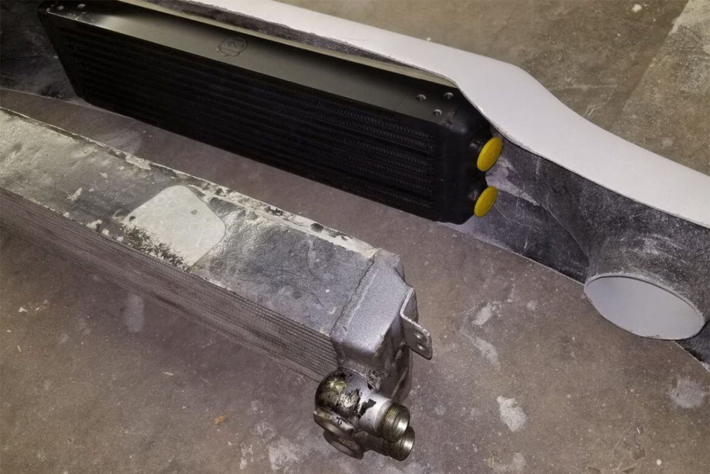 CSF Universal Dual-Pass Oil Cooler / IROC Porsche / M22x1.5 / 24L x 5.75H x 2.16W