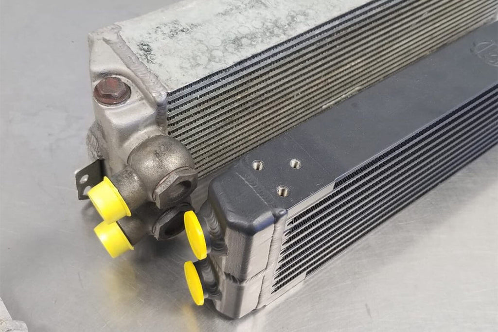 CSF Universal Dual-Pass Oil Cooler / IROC Porsche / M22x1.5 / 24L x 5.75H x 2.16W