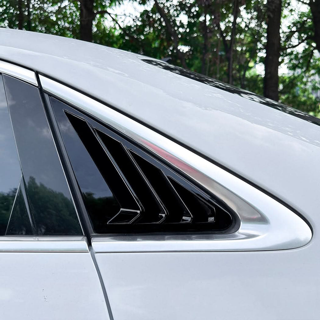 Gloss Black Window Louver Vents for Audi A3 8Y Saloon 20-Present
