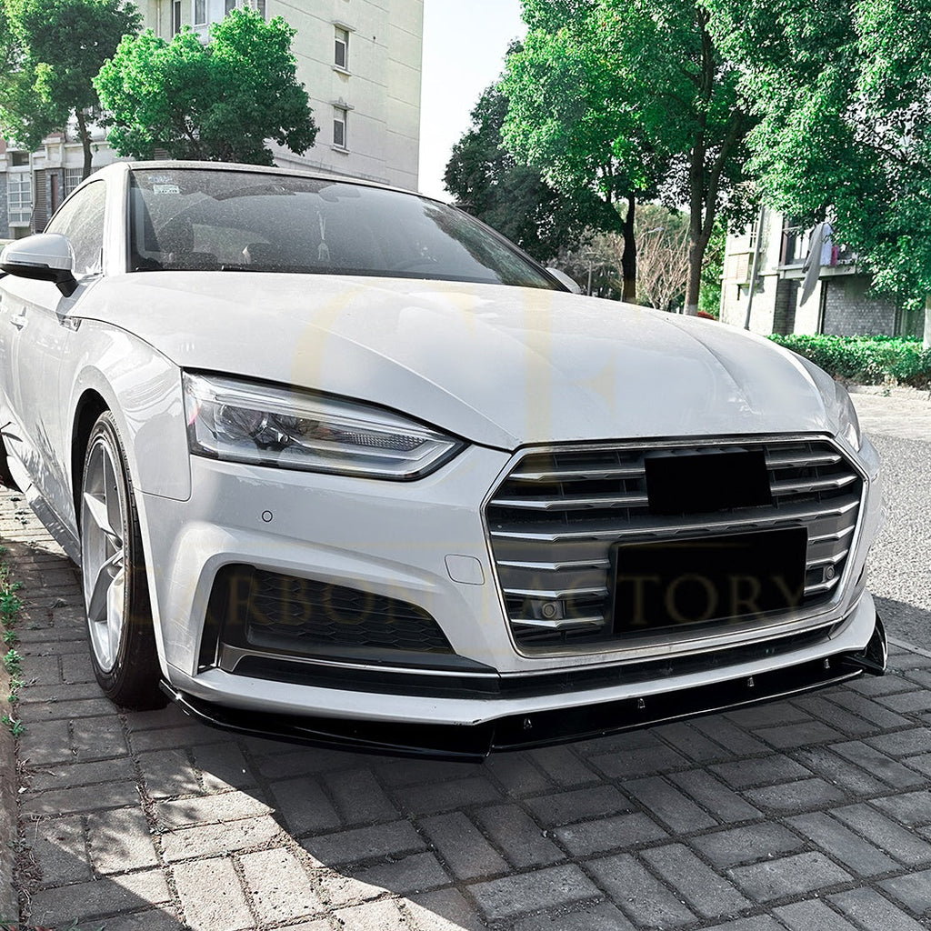 V Style Gloss Black Front Splitter for Audi B9 A5 S Line & S5 17-20