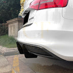 PSM Style Gloss Black Rear Diffuser for Audi B8.5 A4 S Line 13-15