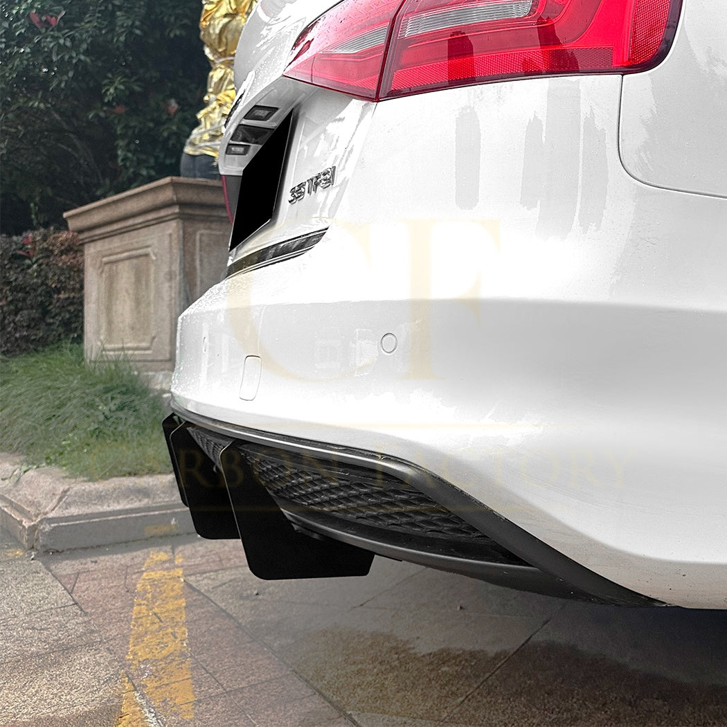PSM Style Gloss Black Rear Diffuser for Audi B8.5 A4 S Line 13-15