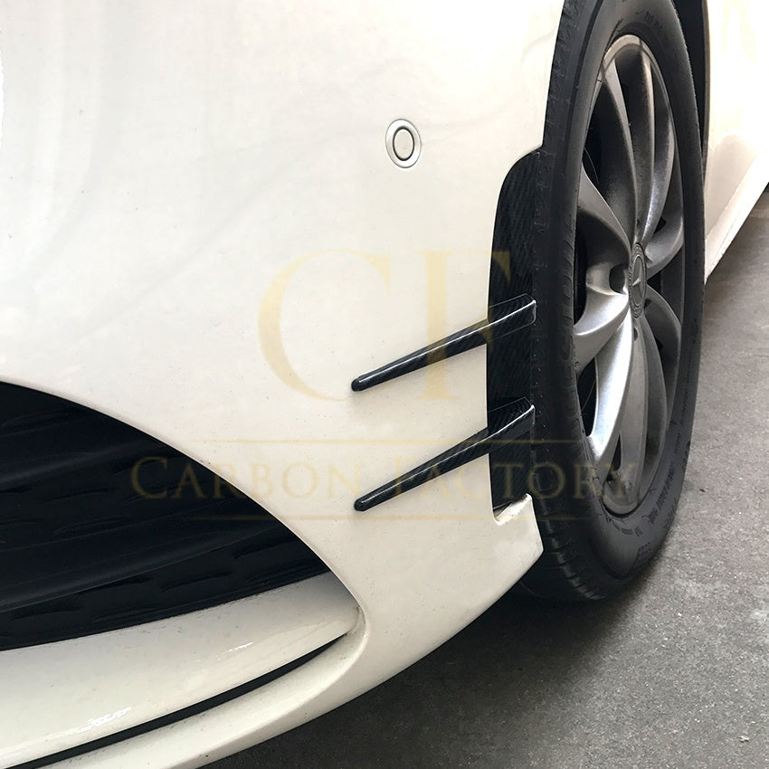 Type 2 Gloss Black Front Canards for Mercedes Benz W177 A Class AMG & A35 18-22