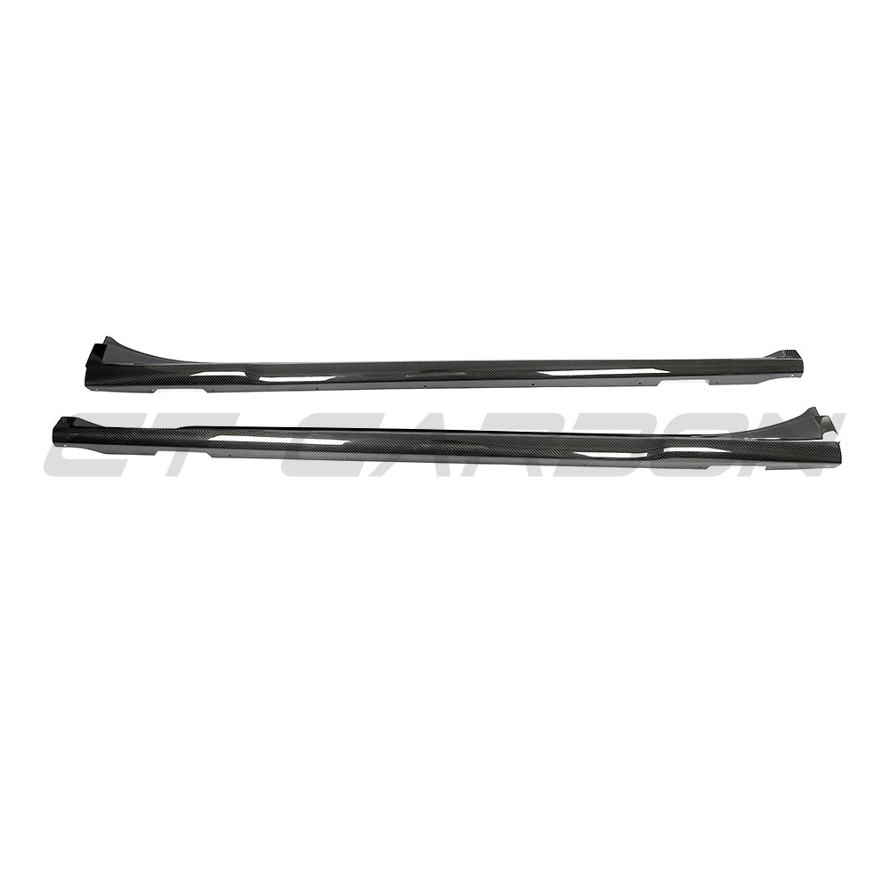 PORSCHE TAYCAN / TAYCAN 4 / TAYCAN 4S / TAYCAN GTS 2019+ CARBON FIBRE SIDE SKIRTS