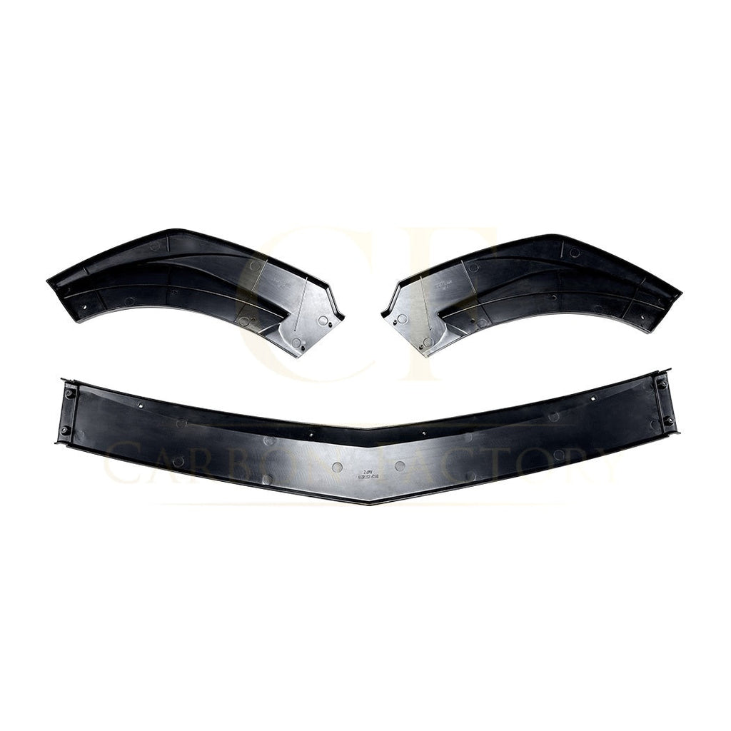 V Style Gloss Black Front Splitter for Mercedes Benz W204 C Class AMG Model 11-14