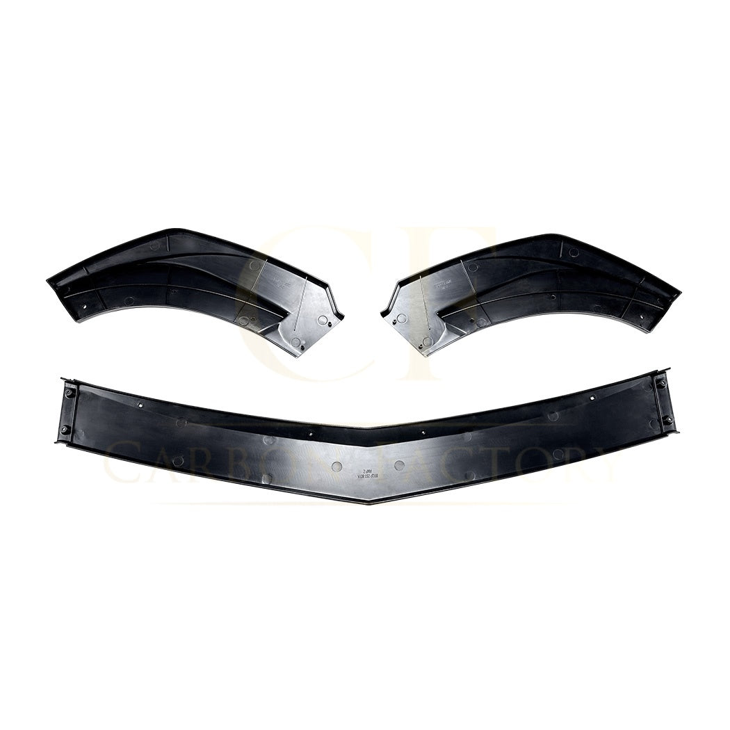 V Style Gloss Black Front Splitter for Mercedes Benz W204 C Class AMG Model 11-14