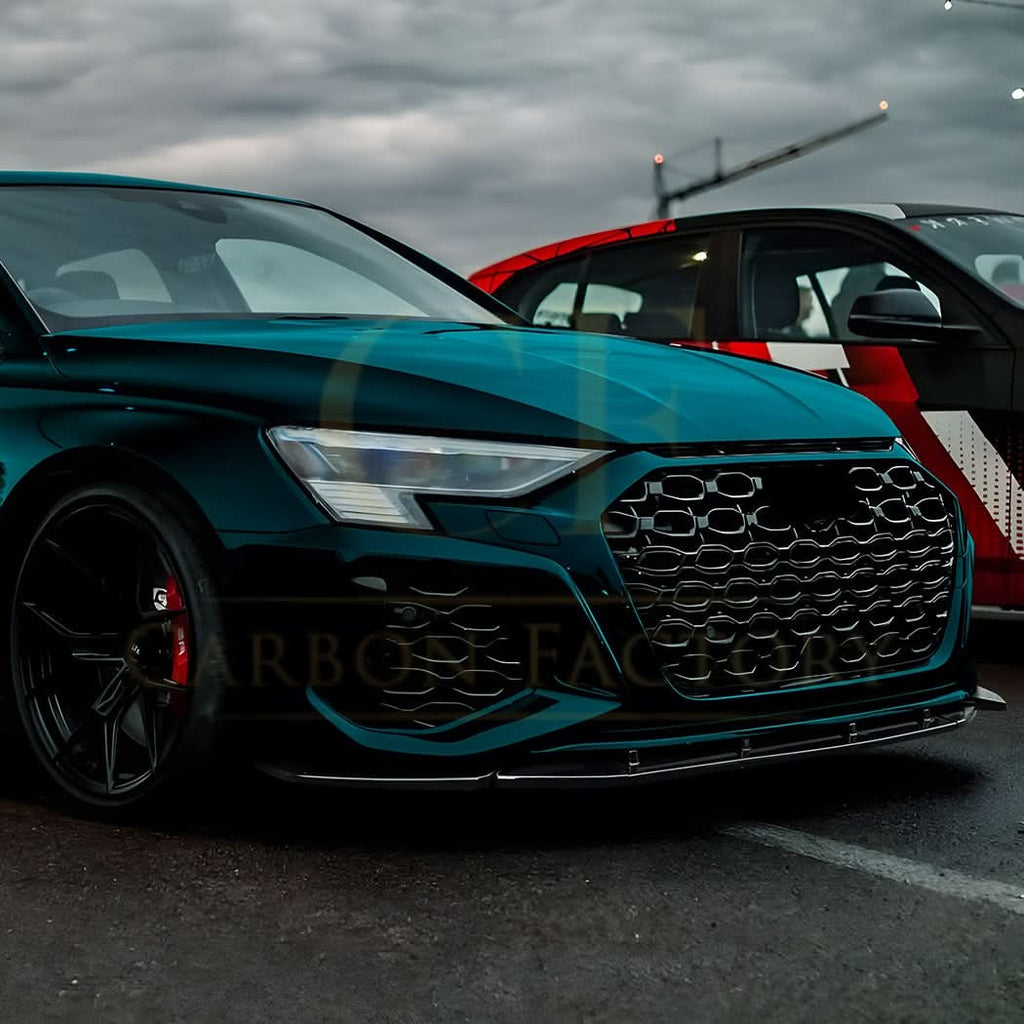 V Style Gloss Black Front Splitter for Audi 8Y RS3 20-24