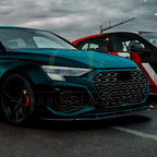 V Style Gloss Black Front Splitter for Audi 8Y RS3 20-24