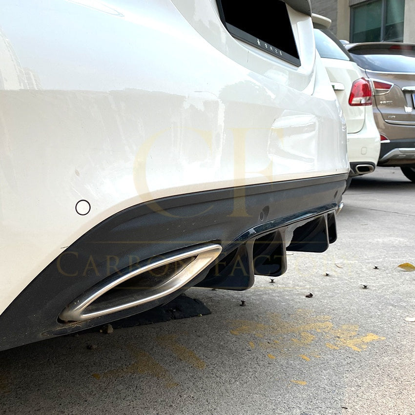 Gloss Black Rear Diffuser Extension for Mercedes Benz W205 C Class & C63 Saloon 15-21
