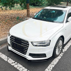 V Style Gloss Black Front Splitter for Audi B8.5 S4 & A4 S Line 13-15