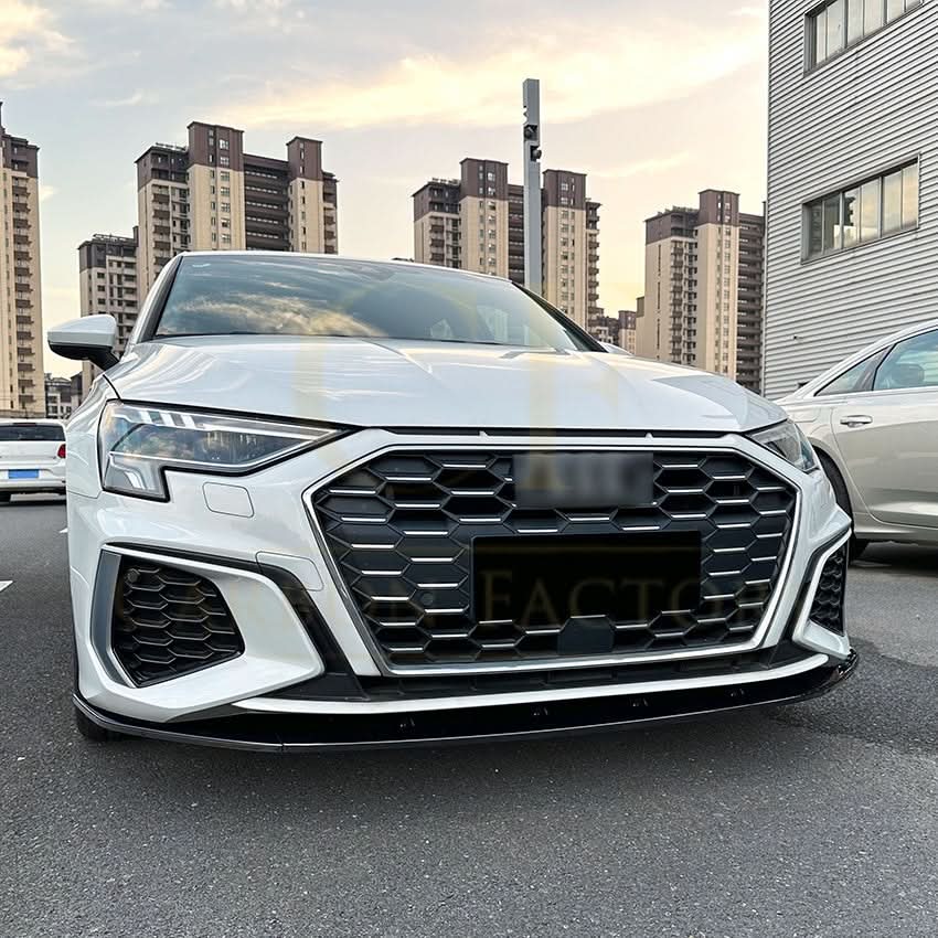 P Style Gloss Black Front Splitter for Audi A3 8Y S Line S3 20-24