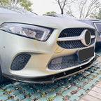 V Style Gloss Black Front Splitter for Mercedes Benz W177 A Class 18-22