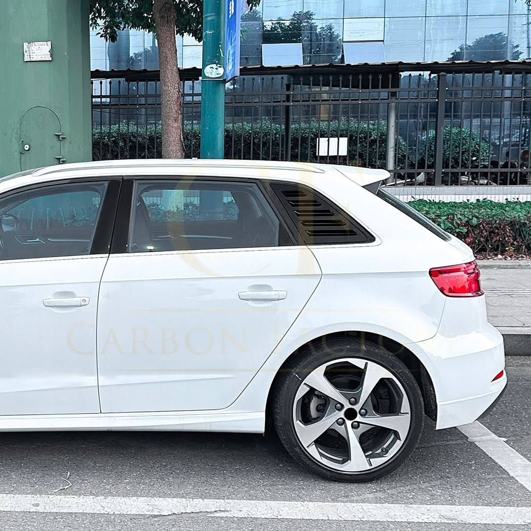 Gloss Black Window Louver Vents for Audi A3 8V S3 Hatchback 13-20