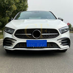 LP Style Gloss Black Front Canards for Mercedes Benz W177 A Class AMG & A35 18-22