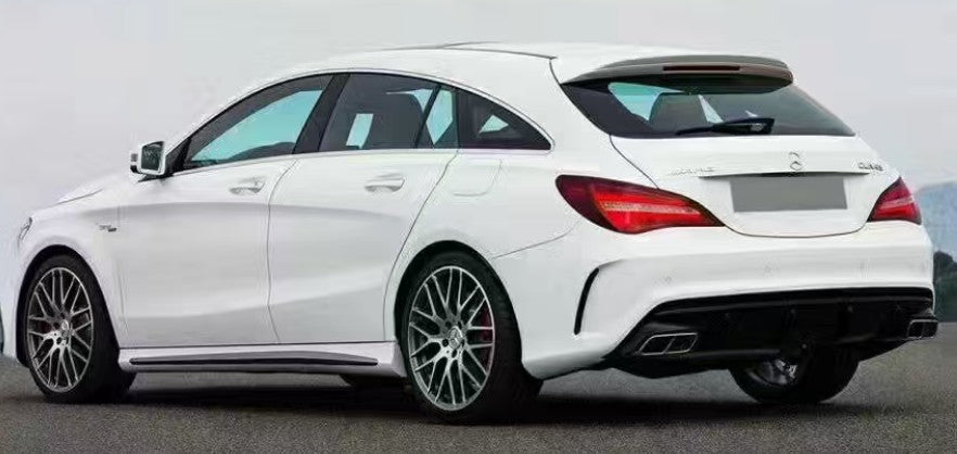 A Style Gloss Black Rear Diffuser & Exhaust Tips for Mercedes Benz W117 CLA 16-18