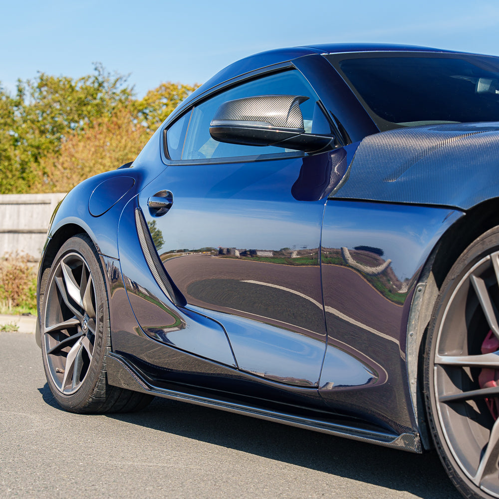 TOYOTA SUPRA 2019+ A90 CARBON FIBRE SIDE SKIRTS - V1