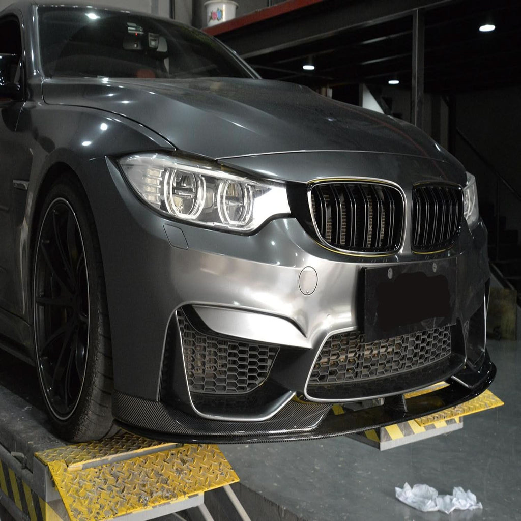 AC Style Carbon Fibre Front Splitter for BMW F80 M3 F82 F83 M4 14-20