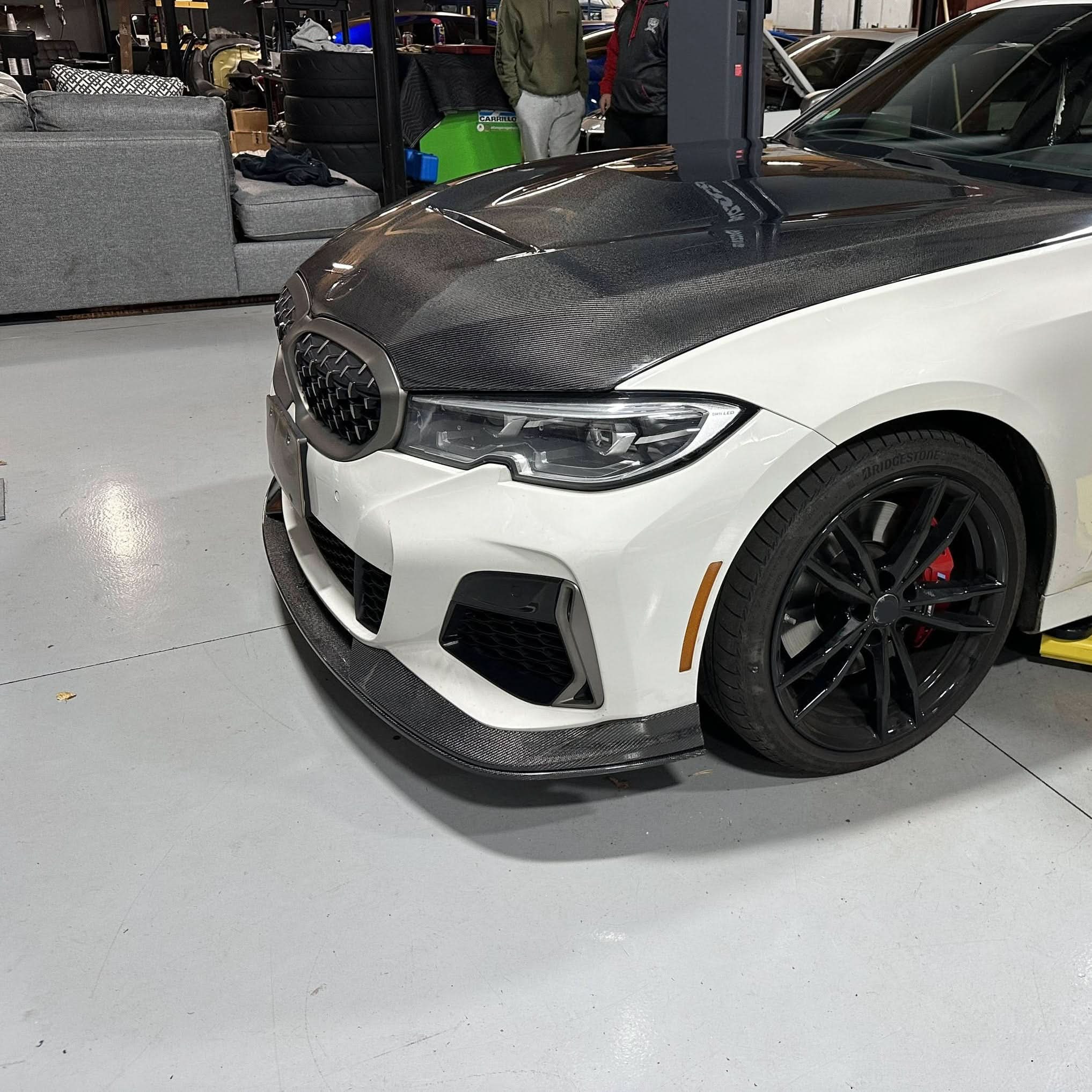 AC Style Carbon Fibre Front Splitter for BMW G20 G21 3 Series Pre-LCI M Sport 19-22