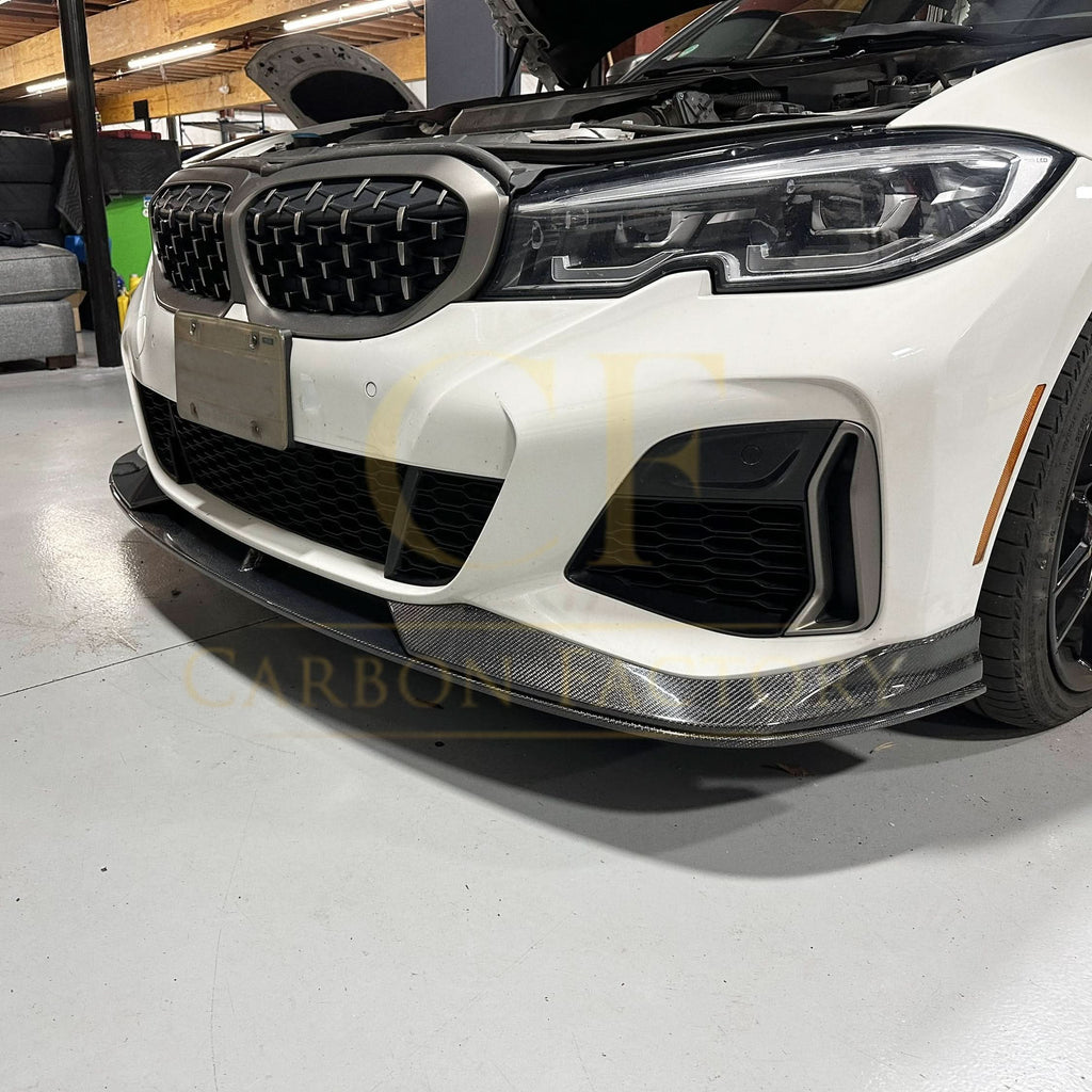AC Style Carbon Fibre Front Splitter for BMW G20 G21 3 Series Pre-LCI M Sport 19-22
