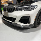 AC Style Carbon Fibre Front Splitter for BMW G20 G21 3 Series Pre-LCI M Sport 19-22