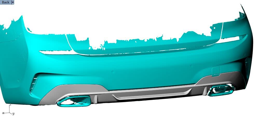 AC Style Carbon Fibre Rear Diffuser for BMW 3 Series G20 G21 Pre-LCI M Sport 19-22
