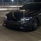 AC Style Gloss Black Front Splitter for BMW 3 Series G20 G21 Pre-LCI 19-22