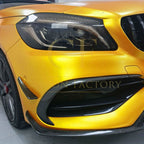 AMG Carbon Fibre Canards Winglets Splitter (8 Pieces) for Mercedes Benz W176 A Class 16-18