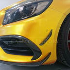 AMG Carbon Fibre Canards Winglets Splitter (8 Pieces) for Mercedes Benz W176 A Class 16-18