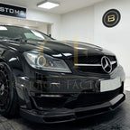 A Style Carbon Fibre Front Splitter for Mercedes Benz W204 C63 Facelift 12-14