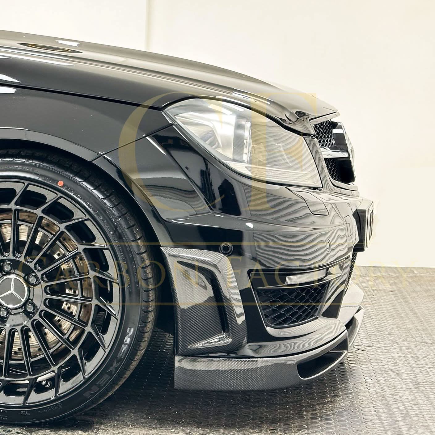 A Style Carbon Fibre Front Splitter for Mercedes Benz W204 C63 Facelift 12-14