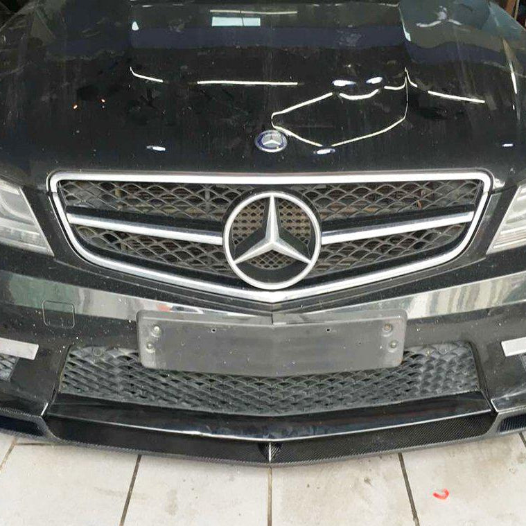A Style Carbon Fibre Front Splitter for Mercedes Benz W204 C63 Facelift 12-14