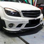 A Style Carbon Fibre Front Splitter for Mercedes Benz W204 C63 Pre-Facelift 07-11