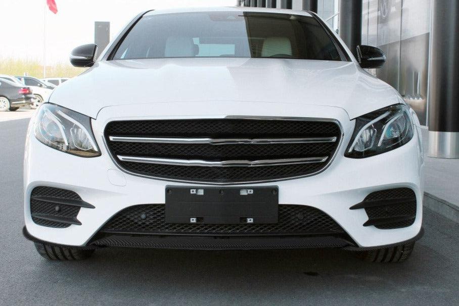 A Style Carbon Fibre Front Splitter for Mercedes W213 E Class 16-20