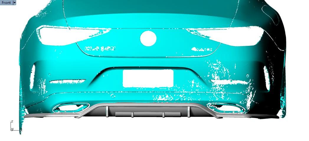 A Style Carbon Fibre Rear Diffuser for Mercedes Benz C257 CLS 19-Present