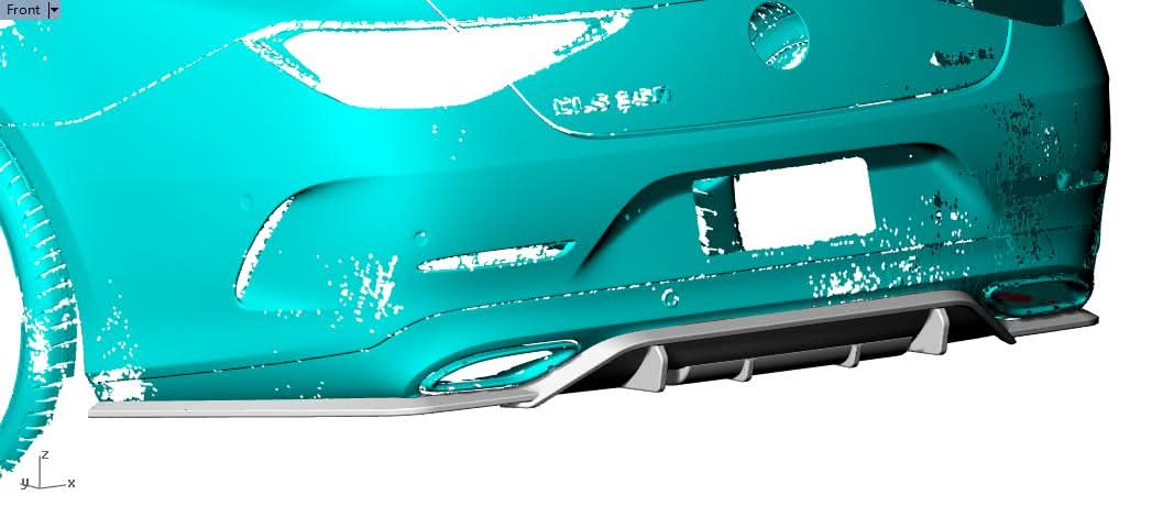 A Style Carbon Fibre Rear Diffuser for Mercedes Benz C257 CLS 19-Present