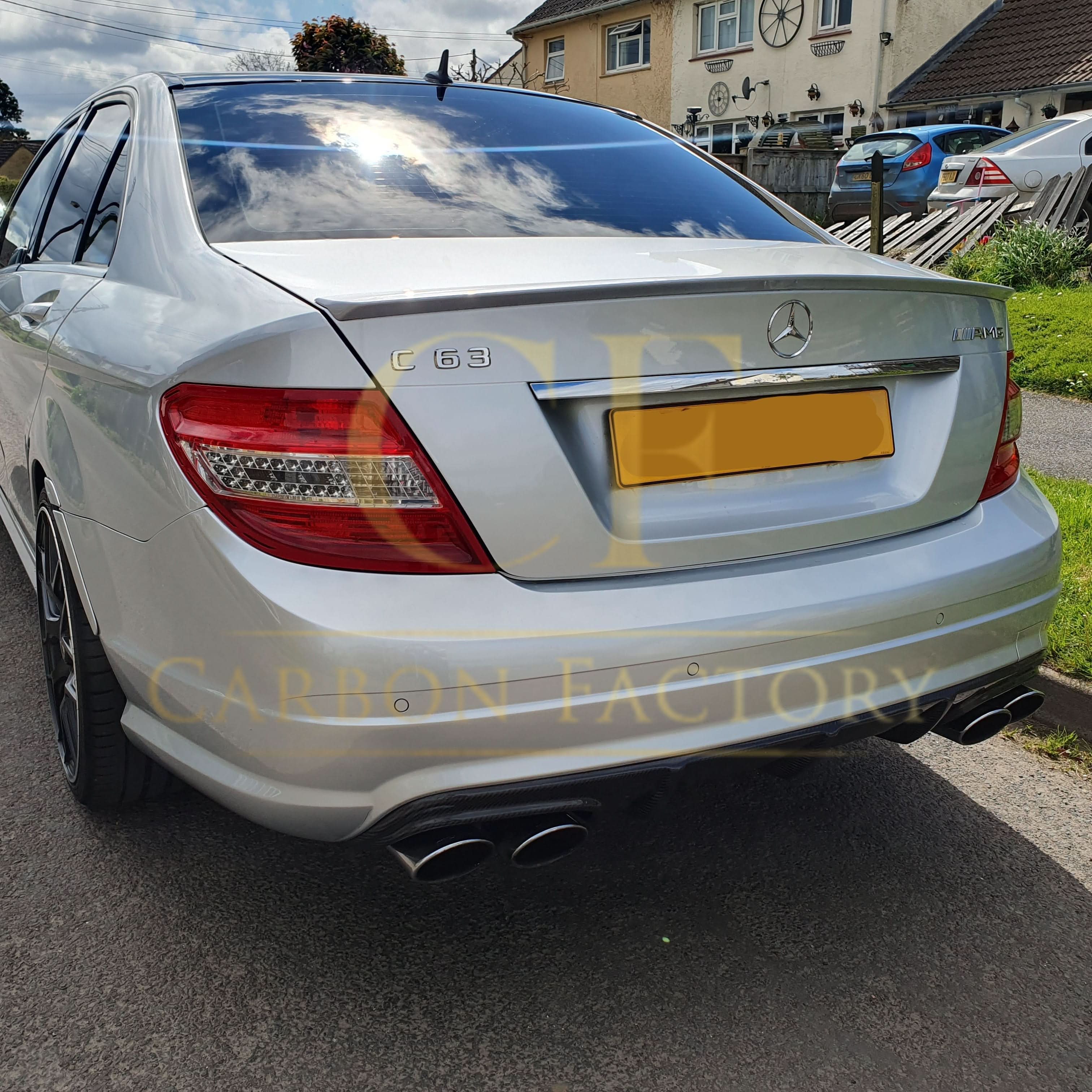 A Style Carbon Fibre Rear Diffuser for Mercedes Benz W204 C63 & C Class Pre-Facelift 07-10