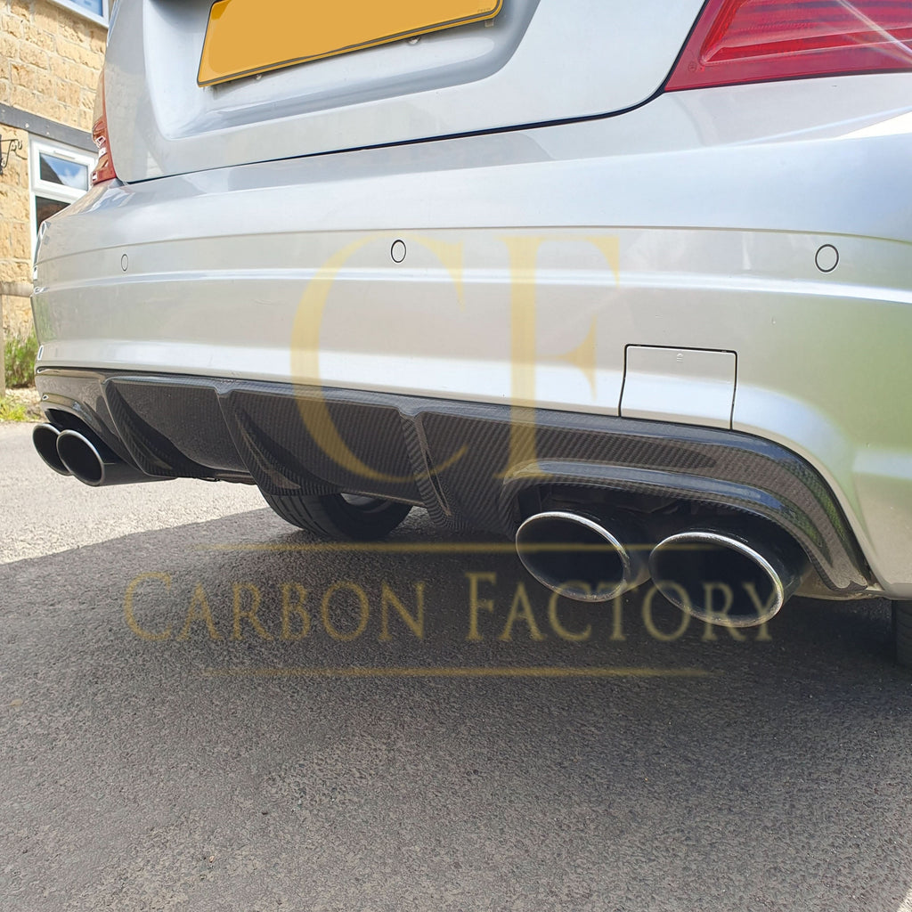 A Style Carbon Fibre Rear Diffuser for Mercedes Benz W204 C63 & C Class Pre-Facelift 07-10