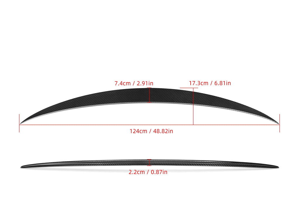 A Style Pre-Preg Carbon Fibre Boot Spoiler for Mercedes Benz W213 E Class Saloon 16-23